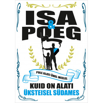 Isa ja poeg pole alati ühel meelel kuid on alati üksteisel südames PVC plastik alus 20 x 30 cm Isa ja poeg pole alati ühel meelel kuid on alati üksteisel südames PVC plastik alus 20 x 30 cm