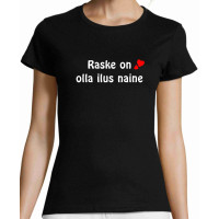 Raske on olla ilus naine / Naiste T-särk - must   