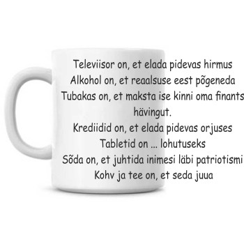 Televiisor on et elada pidevas hirmus – tass Televiisor on et elada pidevas hirmus – tass
